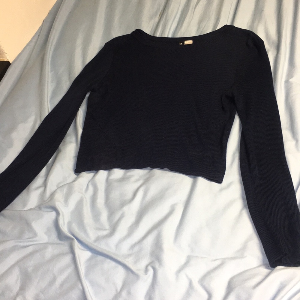 Crop Navy Sweater